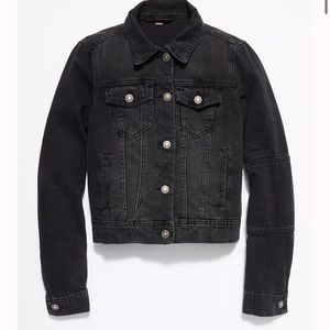 Free people black denim jacket